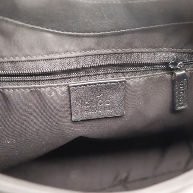 Vue du fond Gucci Hobo Bambou cuir lisse noir occasion authentique — AMANA Vintage