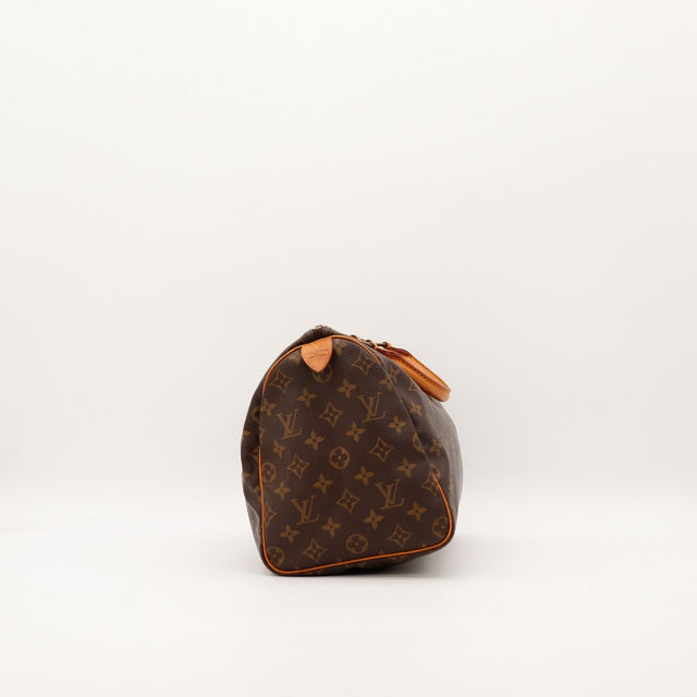Louis Vuitton Speedy 30 vue de côté droit toile Monogram — AMANA Vintage