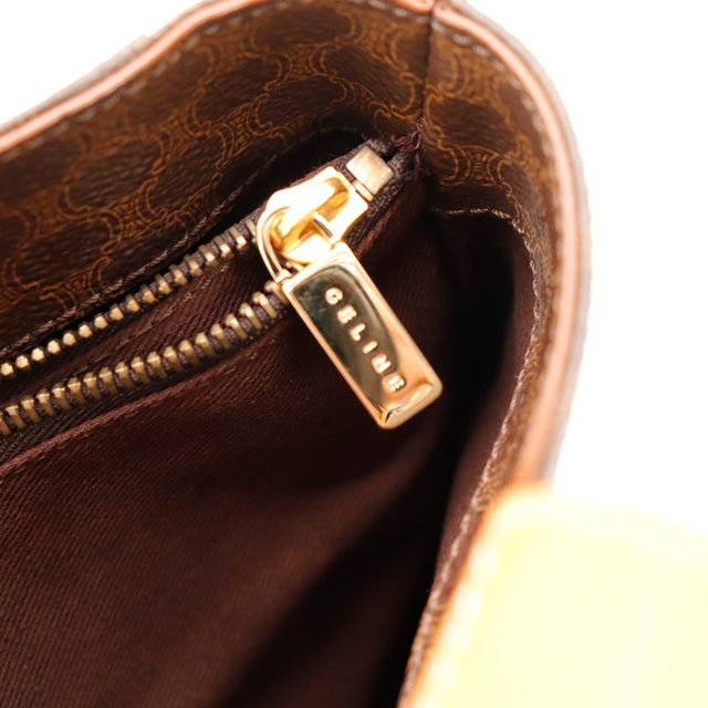 Detail poche zippee interieure Celine Tote Bag Macadam tirette doree — AMANA Vintage