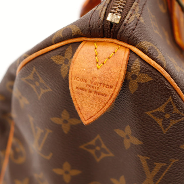 Détail tab Louis Vuitton Speedy 30 estampillé made in France — AMANA Vintage