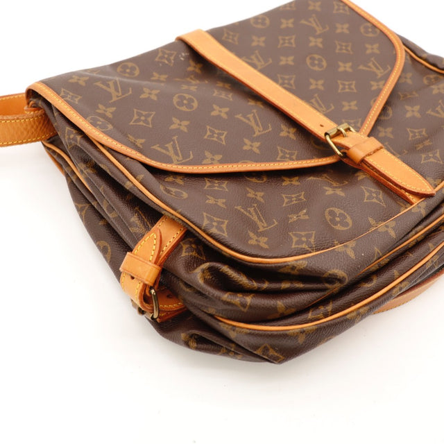 Vue 8 sac Louis Vuitton Saumur 35 Toile Monogramme occasion authentique — AMANA Vintage