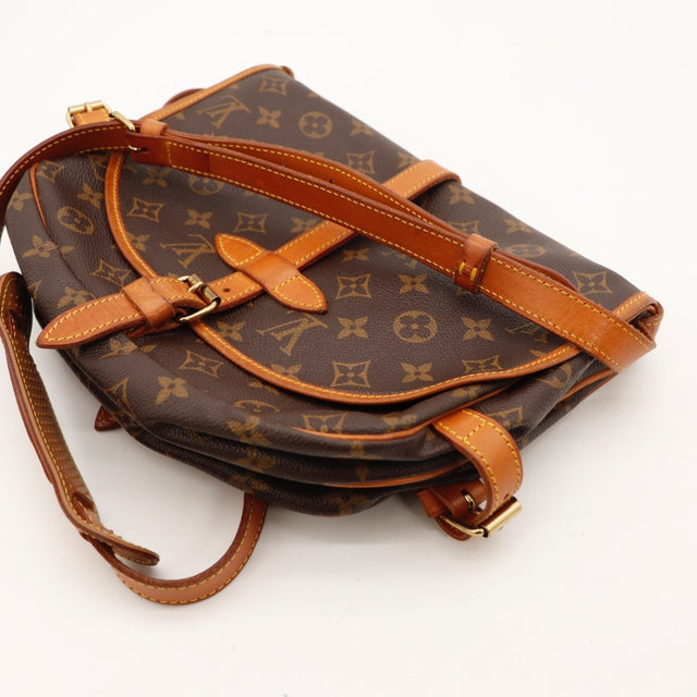Vue du dessus Louis Vuitton Saumur 30 Toile Monogramme occasion authentique — AMANA Vintage
