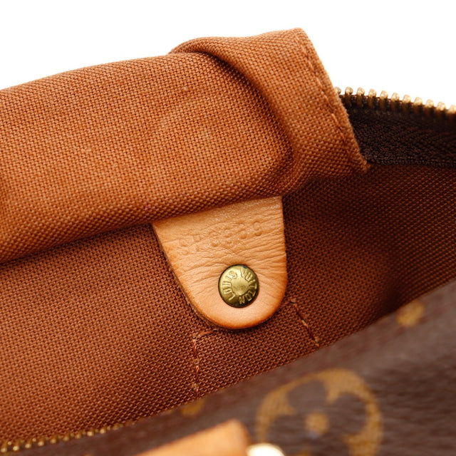Détail poche intérieure Louis Vuitton Speedy 35 cuir vachette patiné — AMANA Vintage
