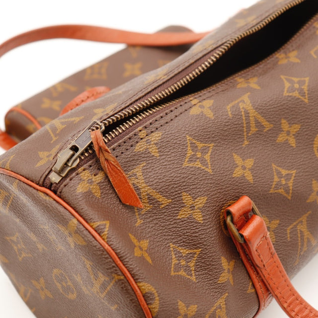 Vue du fond rond Louis Vuitton Papillon 30 Toile Monogramme occasion authentique — AMANA Vintage