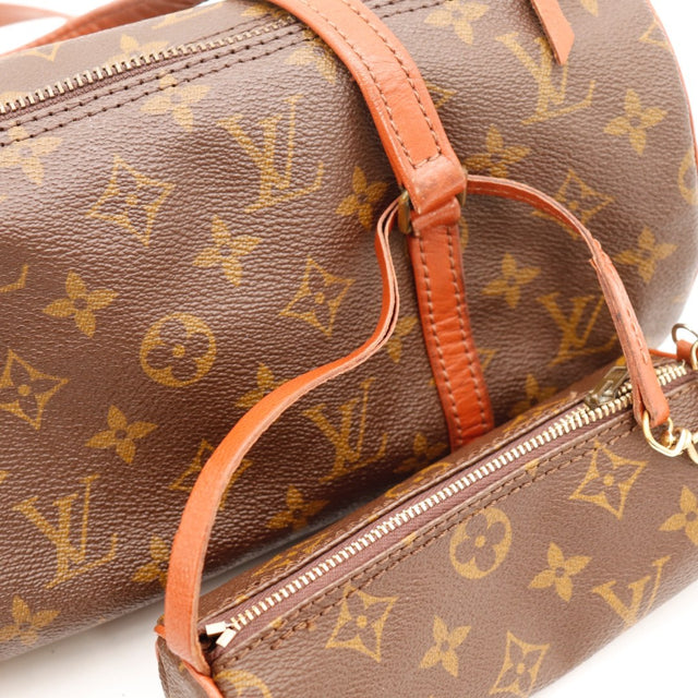 Vue de l'intérieur Louis Vuitton Papillon 30 Toile Monogramme occasion authentique — AMANA Vintage
