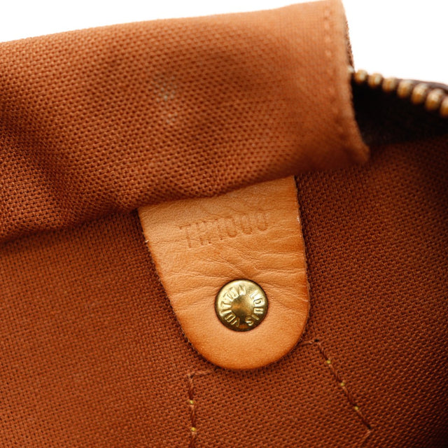 Détail doublure intérieure Louis Vuitton Speedy 30 taches blanches — AMANA Vintage