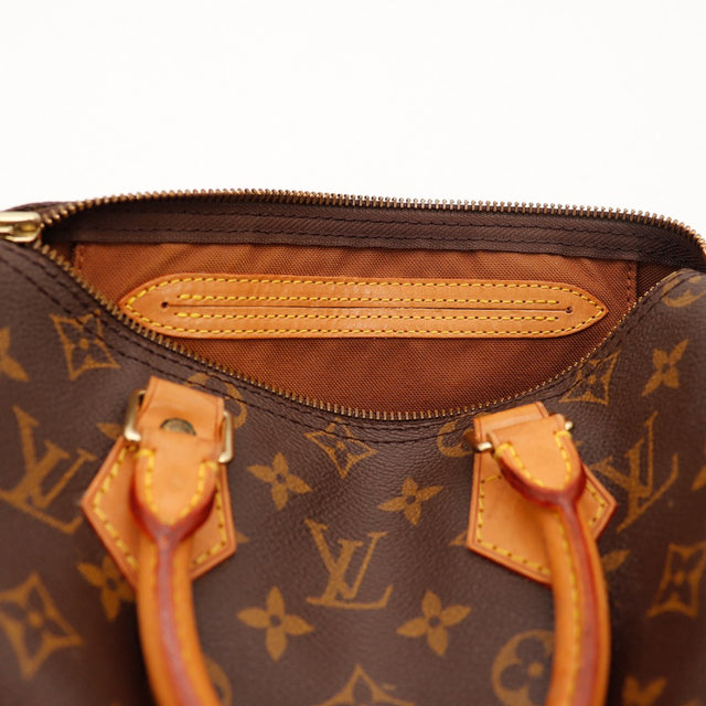Intérieur Louis Vuitton Speedy 25 doublure textile orange poche intérieure — AMANA Vintage