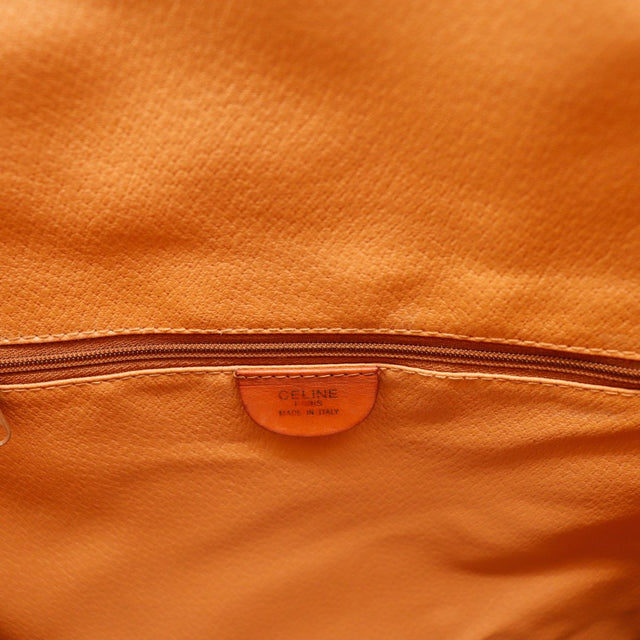 Interieur doublure cuir orange sac seau Celine Macadam avec poche zippee — AMANA Vintage