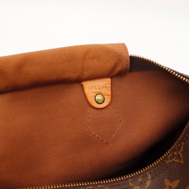 Vue du fond Louis Vuitton Speedy 35 Toile Monogramme occasion authentique — AMANA Vintage