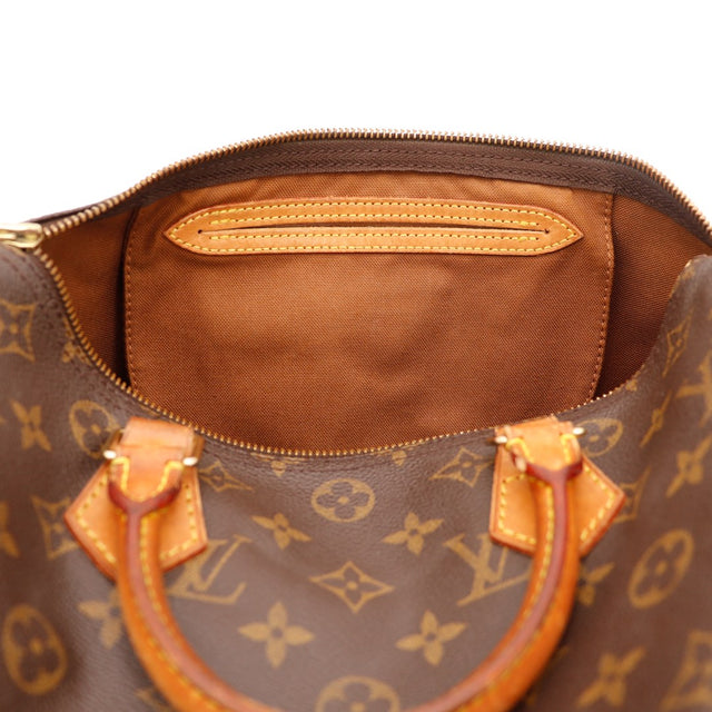 Intérieur Louis Vuitton Speedy 30 doublure textile marron occasion — AMANA Vintage