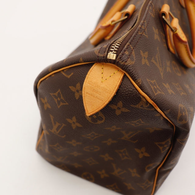 Vue d'ensemble Louis Vuitton Speedy 35 Toile Monogramme Marron occasion authentique — AMANA Vintage