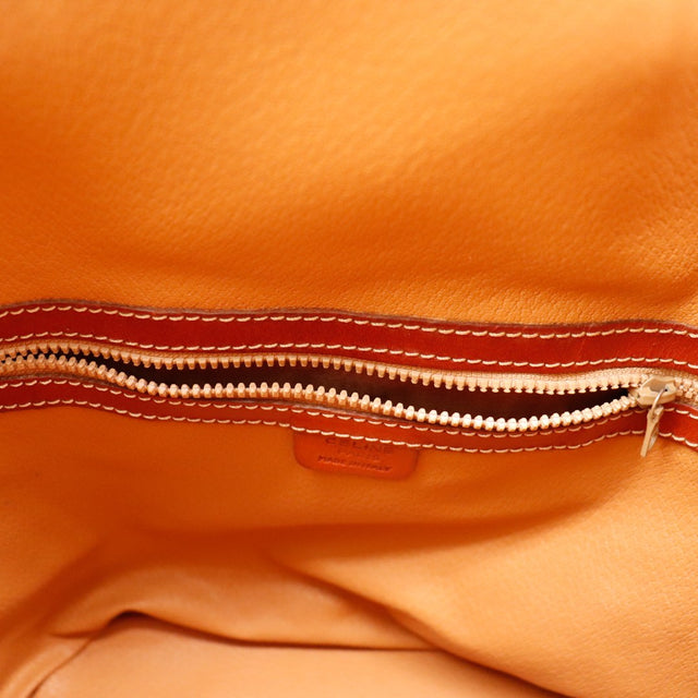 Interieur sac seau Celine Macadam doublure cuir beige zip occasion — AMANA Vintage
