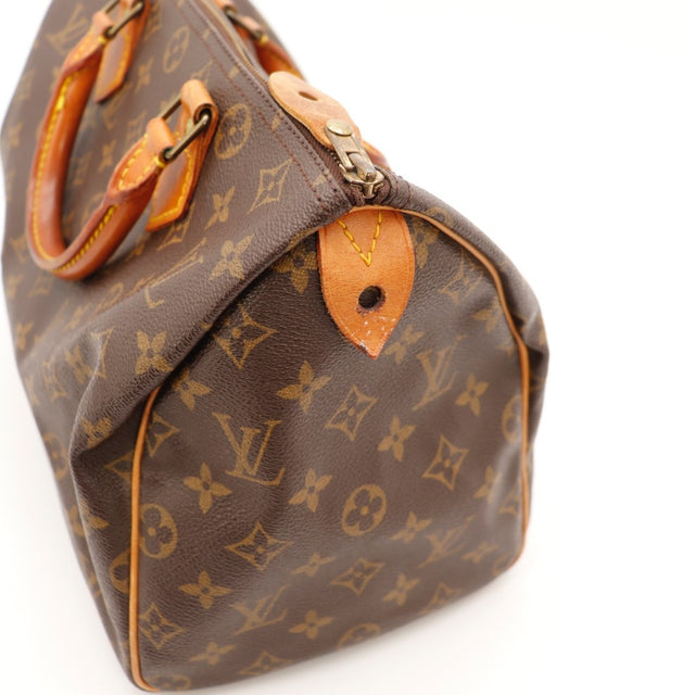 Détail de l'argenterie Louis Vuitton Speedy 30 Toile Monogramme occasion authentique — AMANA Vintage