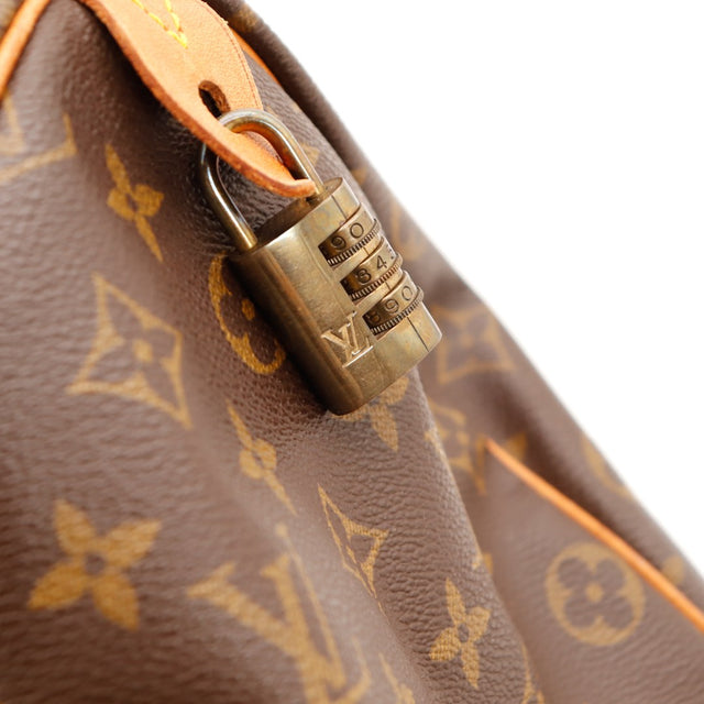 Vue trois quarts droit Louis Vuitton Speedy 35 cuir vachette caramel — AMANA Vintage