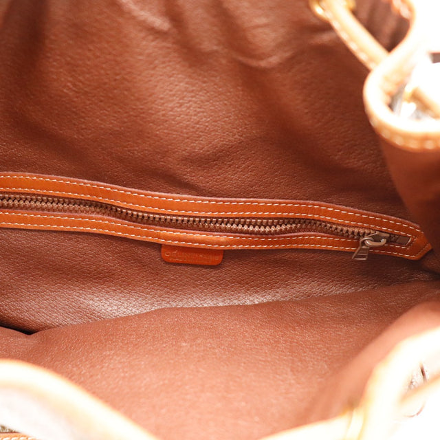 Interieur sac seau Celine Macadam cuir brun poche zip — AMANA Vintage