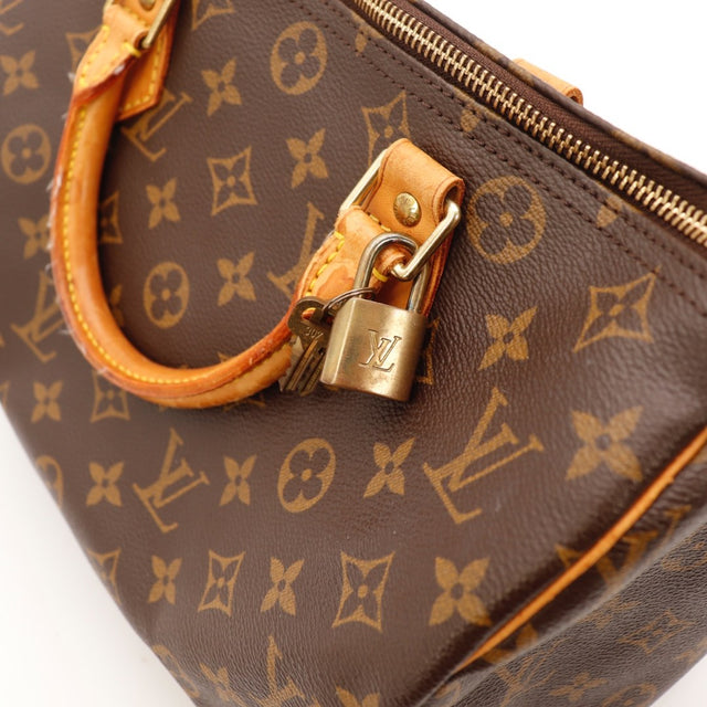 Détail du cadenas et des clés Louis Vuitton Speedy 30 Toile Monogramme occasion authentique — AMANA Vintage
