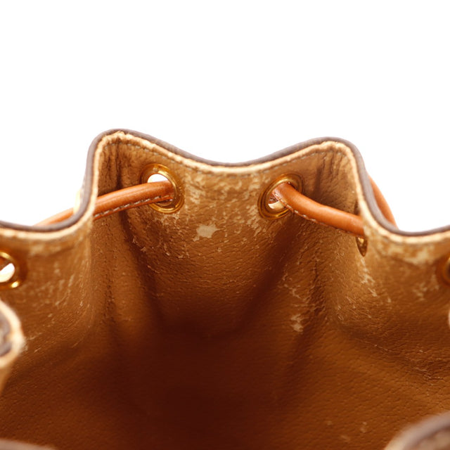 Intérieur du sac seau Céline Macadam revêtement écaillé occasion authentique — AMANA Vintage
