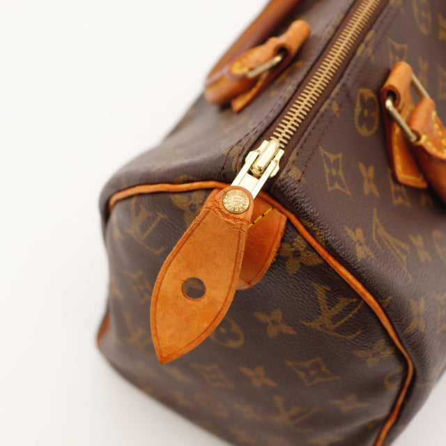 Détail de la fermeture éclair Louis Vuitton Speedy 30 Toile Monogramme occasion authentique — AMANA Vintage