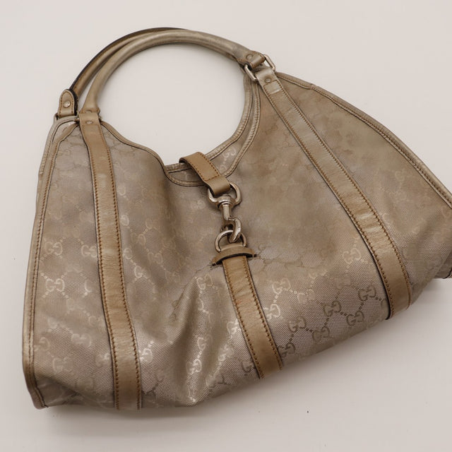 Sac Gucci Hobo doré vue en plongée occasion authentique — AMANA Vintage