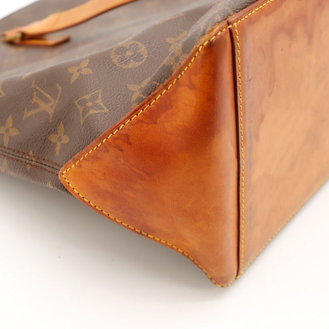 Detail coin cuir vachette Louis Vuitton Cabas Mezzo — AMANA Vintage