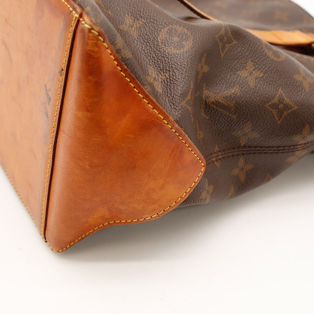 Detail coin inferieur et toile Monogram Louis Vuitton Cabas Mezzo — AMANA Vintage