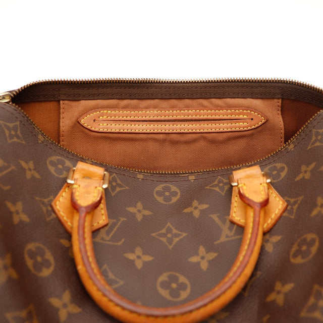 Intérieur Louis Vuitton Speedy 30 doublure textile marron propre — AMANA Vintage