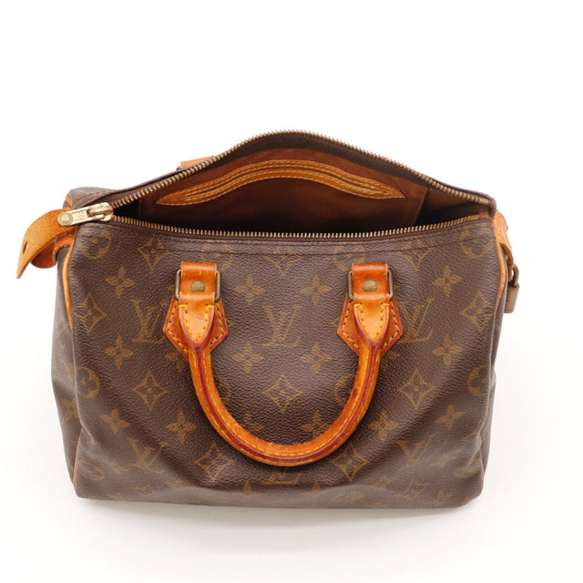 Détail de la fermeture Louis Vuitton Speedy 25 Toile Monogramme occasion authentique — AMANA Vintage