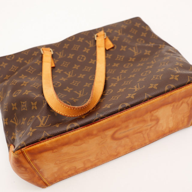 Detail base et anses Louis Vuitton Cabas Mezzo toile Monogramme — AMANA Vintage