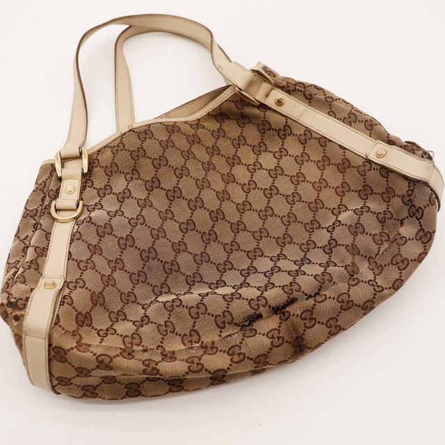 Sac Gucci Tote vue de dessus anses cuir occasion authentique — AMANA Vintage
