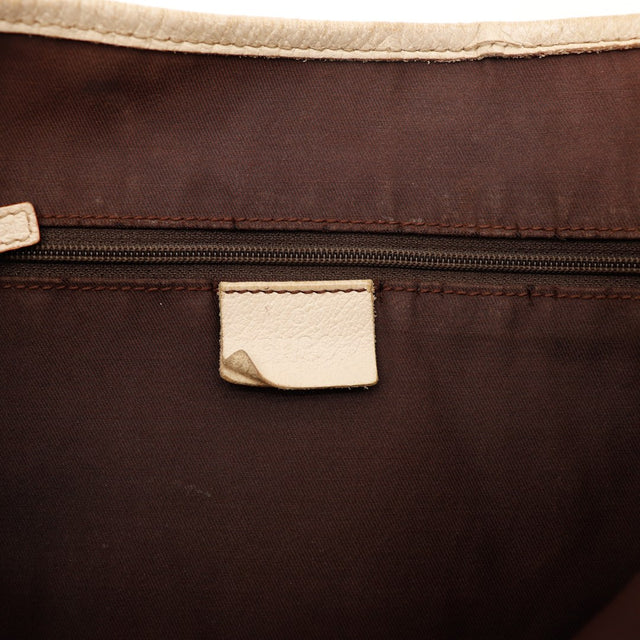 Intérieur doublure textile marron sac Gucci Tote — AMANA Vintage