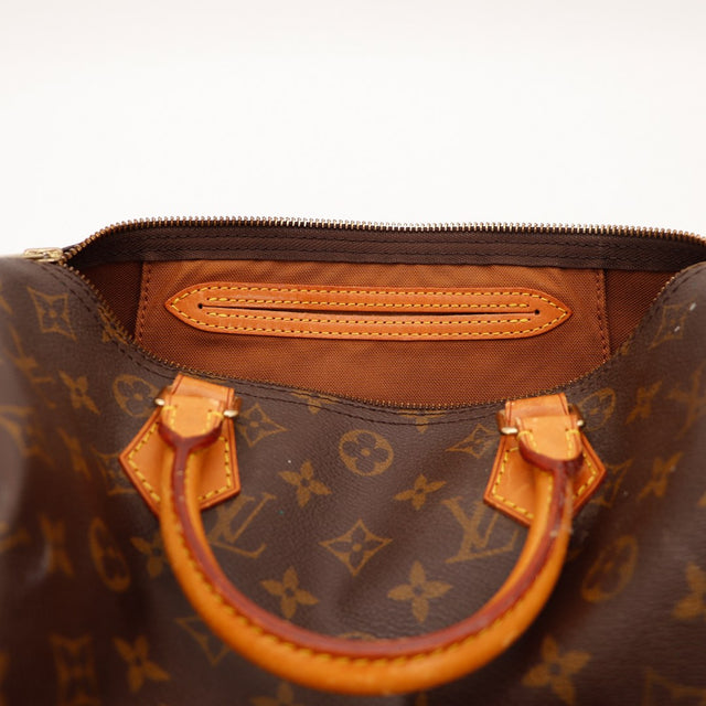 Intérieur Louis Vuitton Speedy 30 doublure textile marron — AMANA Vintage
