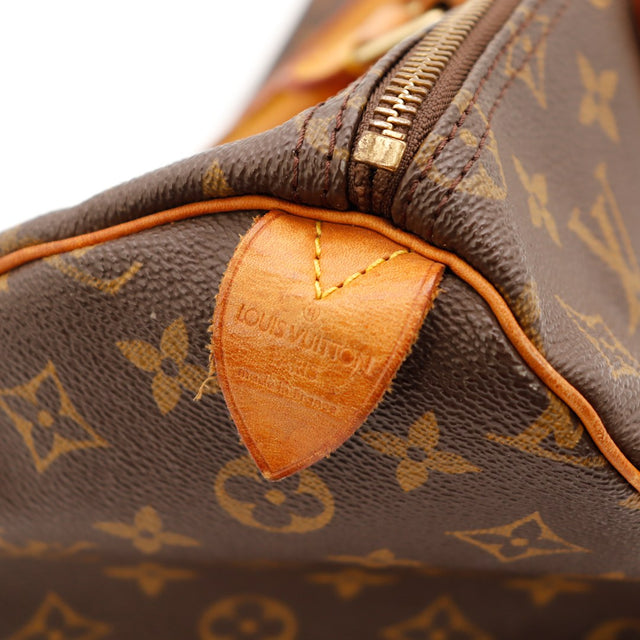 Détail tab vachette Louis Vuitton Speedy 35 — AMANA Vintage