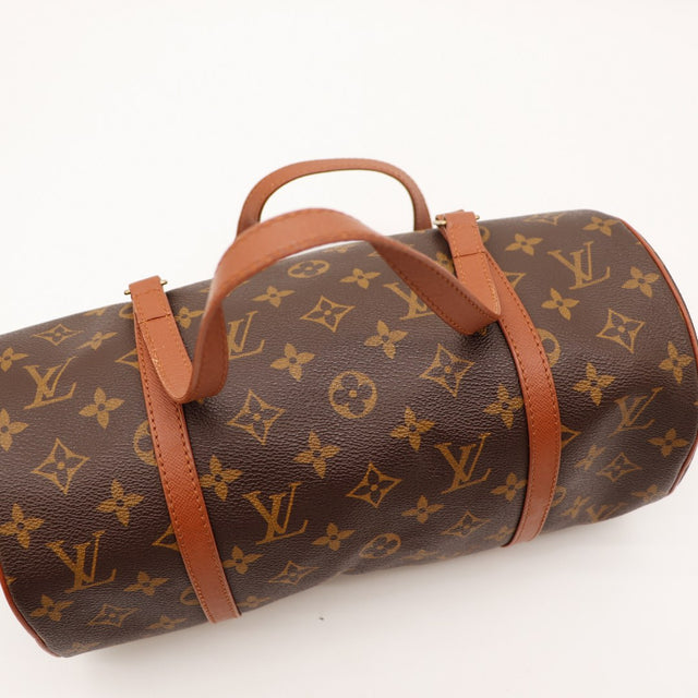 Détail anses cuir vachette Louis Vuitton Papillon 30 — AMANA Vintage