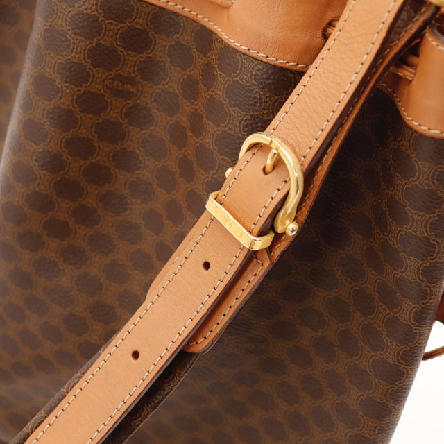 Détail de l'argenterie dorée Céline Seau toile Macadam marron occasion authentique — AMANA Vintage