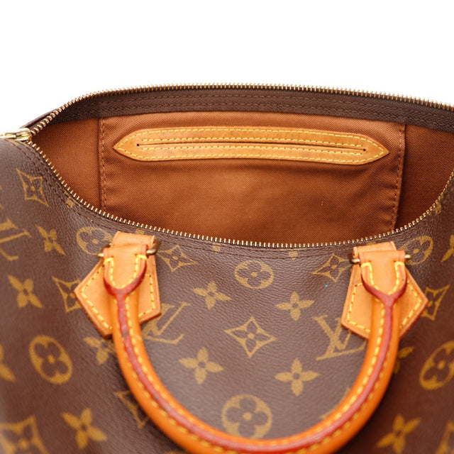Intérieur Louis Vuitton Speedy 30 doublure textile marron propre poche intérieure — AMANA Vintage