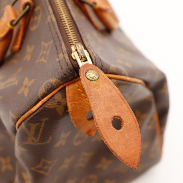 Détail languette zip usée Louis Vuitton Speedy 30 — AMANA Vintage