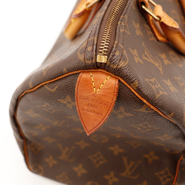Détail estampille Louis Vuitton Paris made in France Speedy 35 — AMANA Vintage