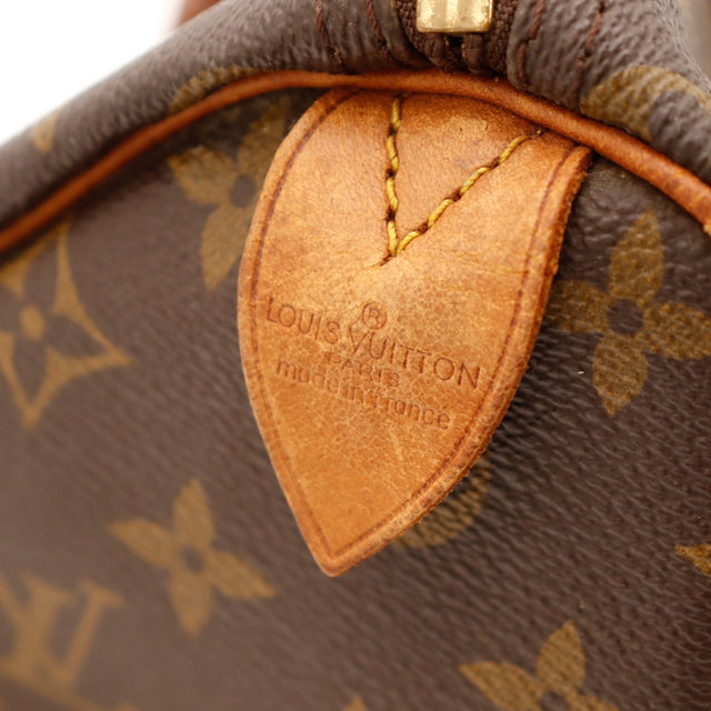 Vue angle anses usées Louis Vuitton Speedy 30 Monogram — AMANA Vintage