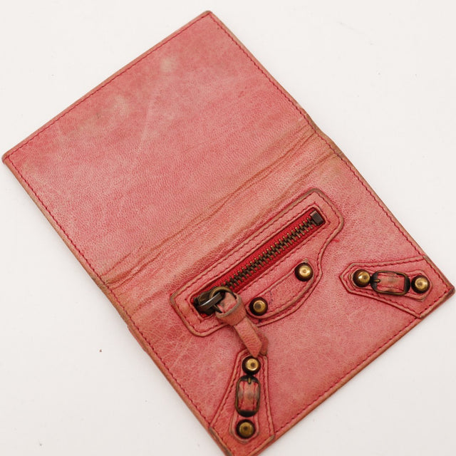 Detail tirette zip portefeuille Balenciaga City cuir use — AMANA Vintage