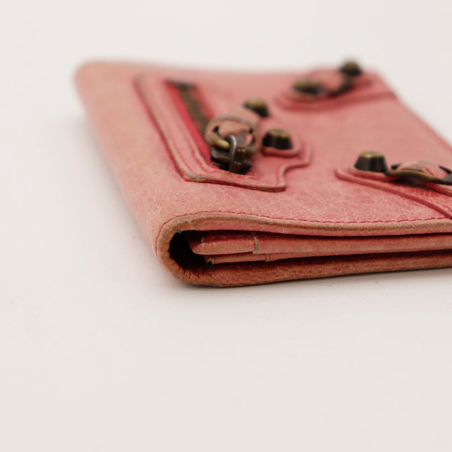 Tranche portefeuille Balenciaga City bordeaux detail coutures — AMANA Vintage
