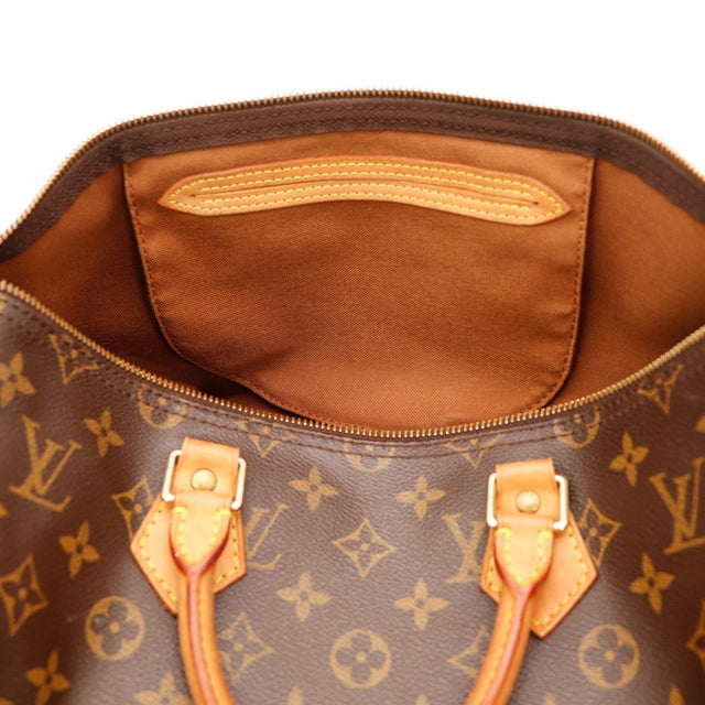 Intérieur Louis Vuitton Speedy 35 doublure textile marron propre — AMANA Vintage