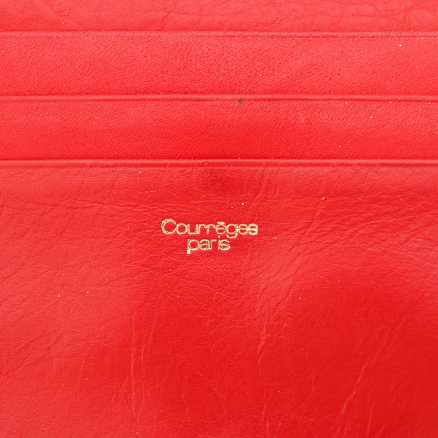 Intérieur portefeuille Courrèges Paris inscription dorée — AMANA Vintage