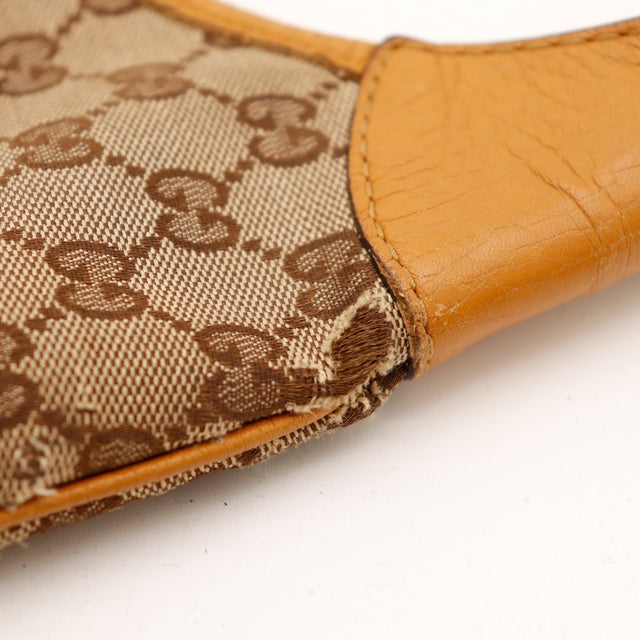 Bandoulière amovible Gucci New Jackie cuir grené cognac — AMANA Vintage