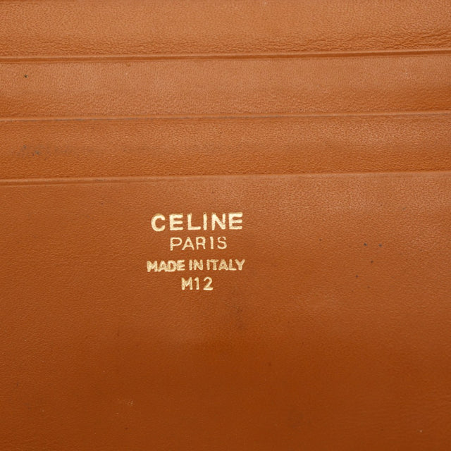 Detail interieur porte-billets Celine Macadam estampille Made in Italy M12 — AMANA Vintage