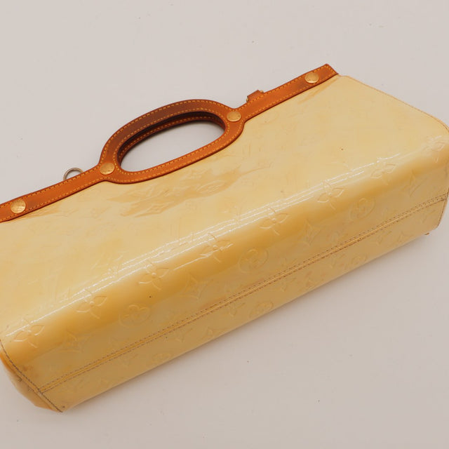 Vue de dessus Louis Vuitton Roxbury Drive Vernis beige couché — AMANA Vintage