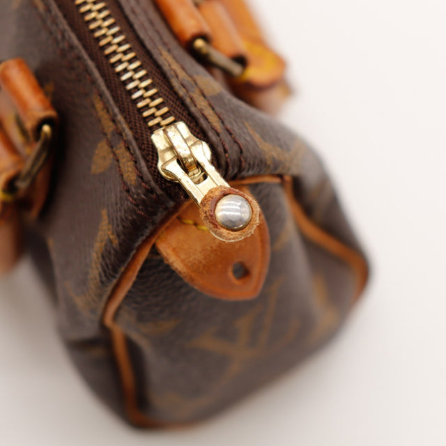 Vue aérienne Louis Vuitton Speedy Nano toile Monogram occasion — AMANA Vintage