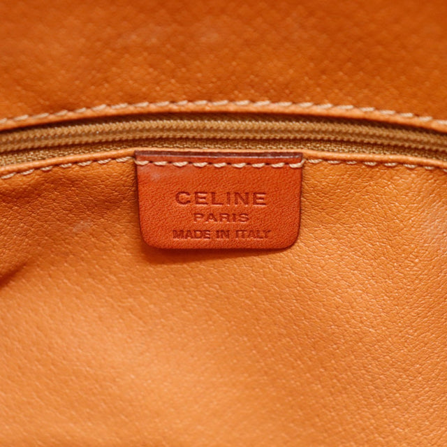 Intérieur Celine Macadam cuir cognac propre étiquette Celine Paris Made in Italy — AMANA Vintage