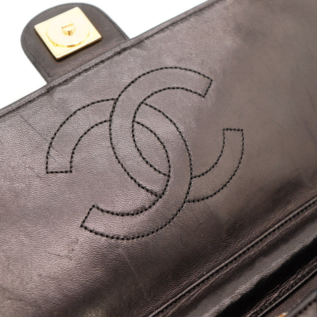 Intérieur doublure Chanel Timeless One Flap noir occasion — AMANA Vintage