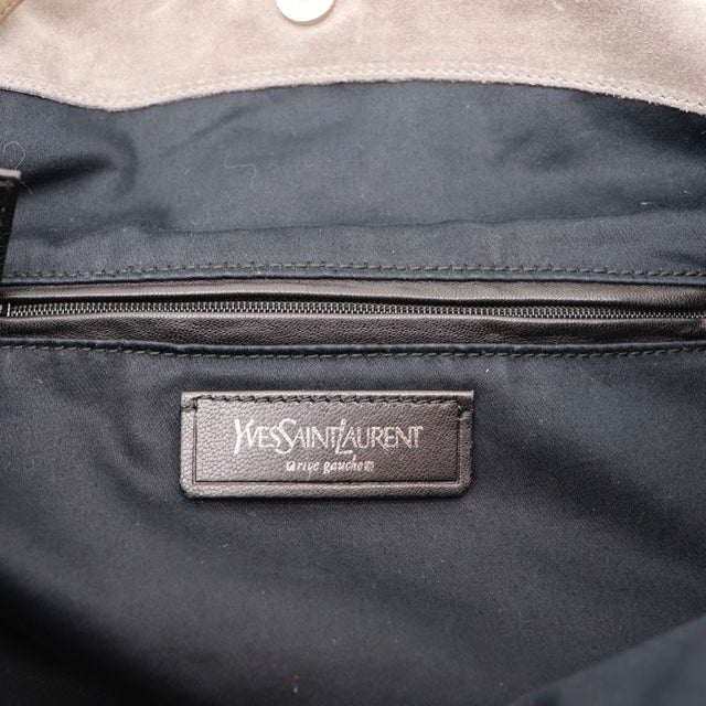 Intérieur doublure textile noire Yves Saint Laurent Roady occasion authentique — AMANA Vintage