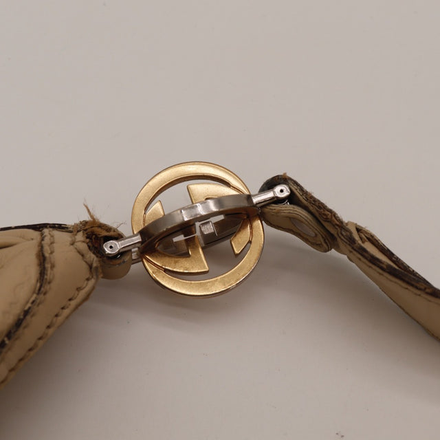Détail bordure cuir assombri Gucci Twins Hobo — AMANA Vintage